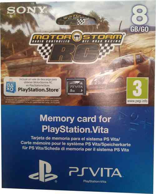 Memory Card 8 Gb Motorstorm Rc Voucher Sony Ps Vita
